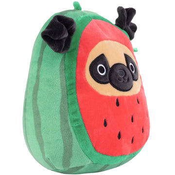 Squishmallows Original 8-Inch Prince Watermelon Pug Puppy Plush Toy - Soft & Squishy Collectible Stuffed Animal for Kids
