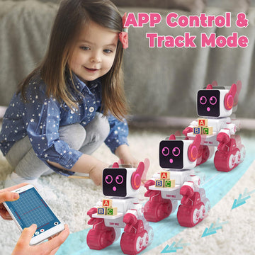 Okk Robot Toys For Kids, Remote & App Control Robot, Programmable Interactive Toys With Coin Bank, Smart Educational Robot With