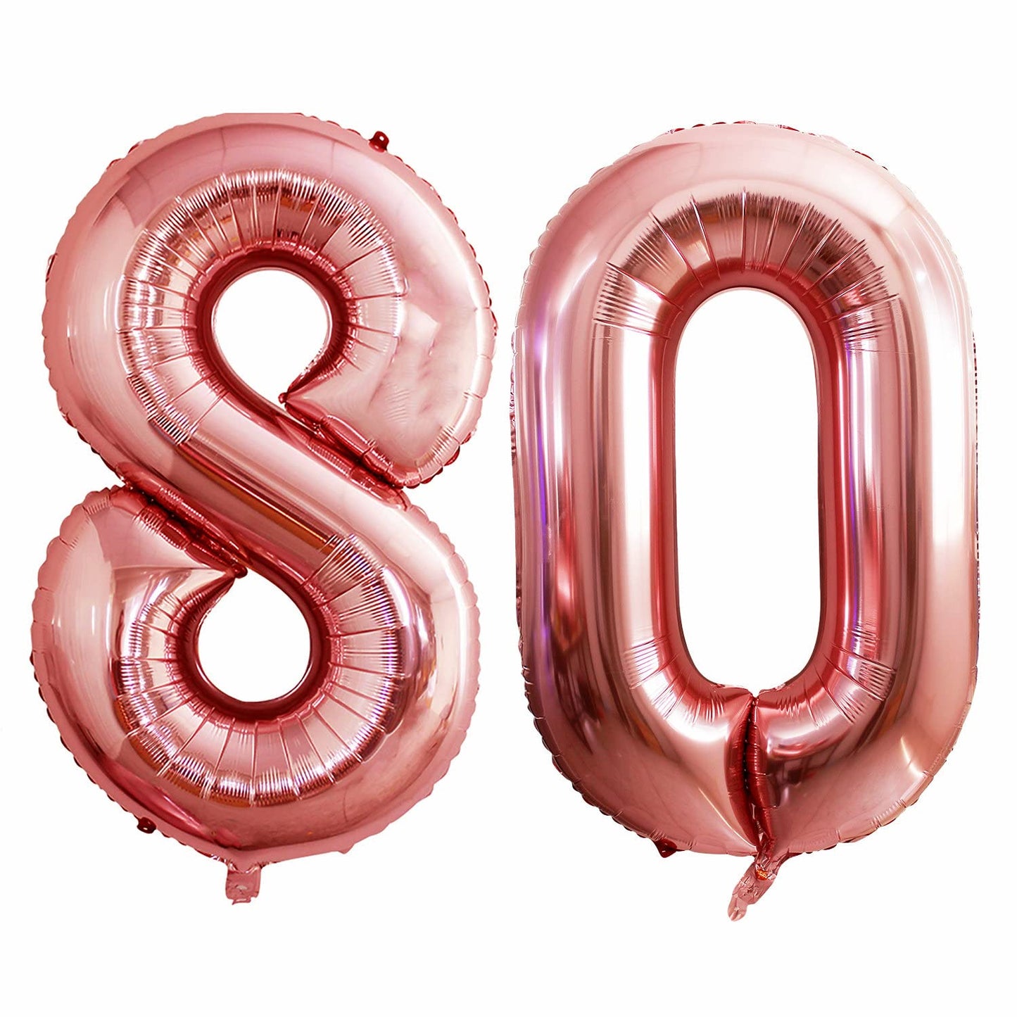 Goer Number 80 Balloons For 80Th Birthday Party Decorations,42 Inch Jumbo Foil Helium Balloons For 80Th Anniversary (Rose Gold)
