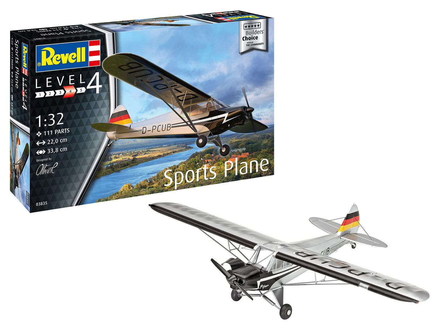 Revell, Unvarnished 03835 Sports Plane Builders Choice 1:32 Scale Plastic Model kit