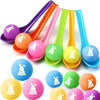 JellyArch 24 Set Easter Egg Spoon Race Game Sets for Kids, Easter Game Spoon Relay Race Toy Set for Family Activity Indoor Outdo
