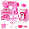 Coherny Sewing Kit for Kids Pretend Play Toys with Toy Washing Machine & Vacuum Kids Washer and Dryer Playset with Mini Sewing M