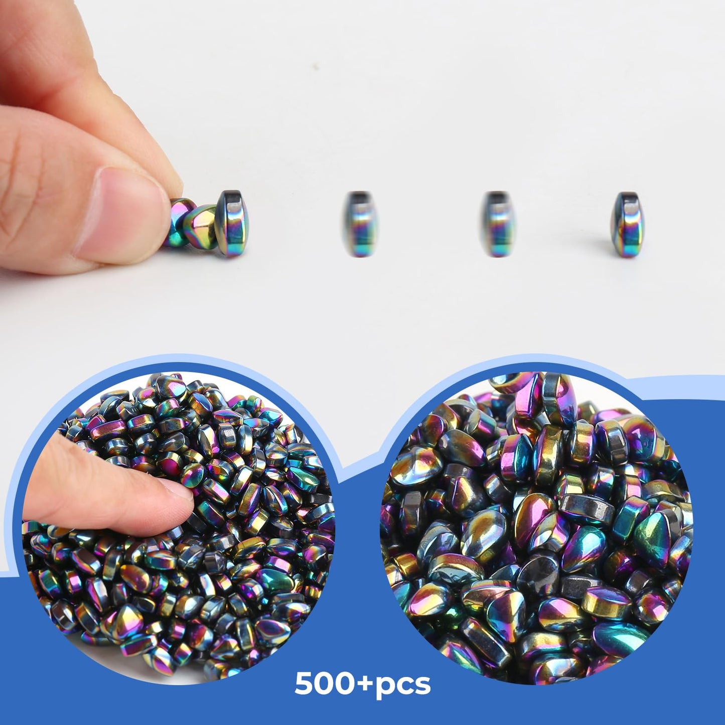 Cycllty 550pcs Fidget Toys Set for Stress Relief, Multicolor, Metal, Includes Magnet Balls and Tin, Ideal for Adults and Office Use