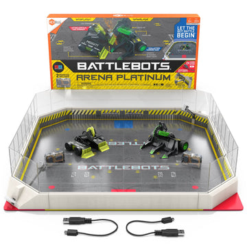 HEXBUG BattleBots Arena Platinum - Remote Control Robot Toy for Kids, Ages 8+, Multiplayer Fun, Medium Size, Perfect for Boys & Girls