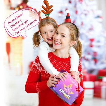 Yll Mini Karaoke Machine For Kids Adults, Portable Bluetooth Speaker With 2 Wireless Microphones, Toys Birthday Easter Gifts For Girls 4, 5, 6, 7, 8, 9, 10, 11, 12+ Years Old Toddler Teens(Rose)