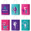 Gueevin 24 Pcs Gymnastics Party Bags Gymnastics Birthday Gift Goodie Bags Party Favors Paper Birthday Decor for Teens Gymnasts C