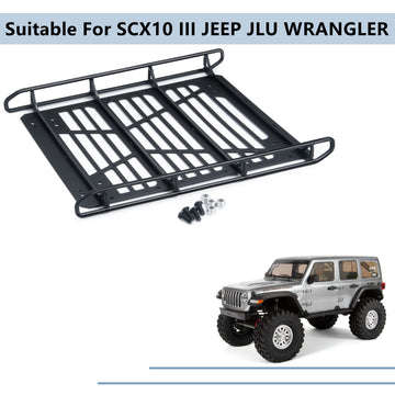MORLORDY Stainless Steel RC Roof Rack Luggage Rack Set for 1/10 RC Crawler Car Accessories SCX10 III Upgrades JLU AXI03007 Parts