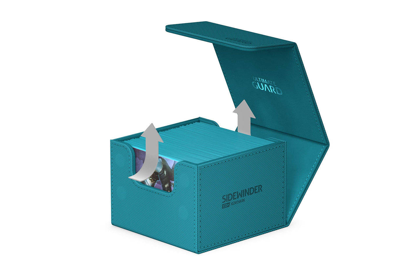 Ultimate Guard Sidewinder 133+ Deck Box for 133 Double-Sleeved TCG Cards Petrol Magnetic Closure & Microfiber Inner Lining for SeStorage