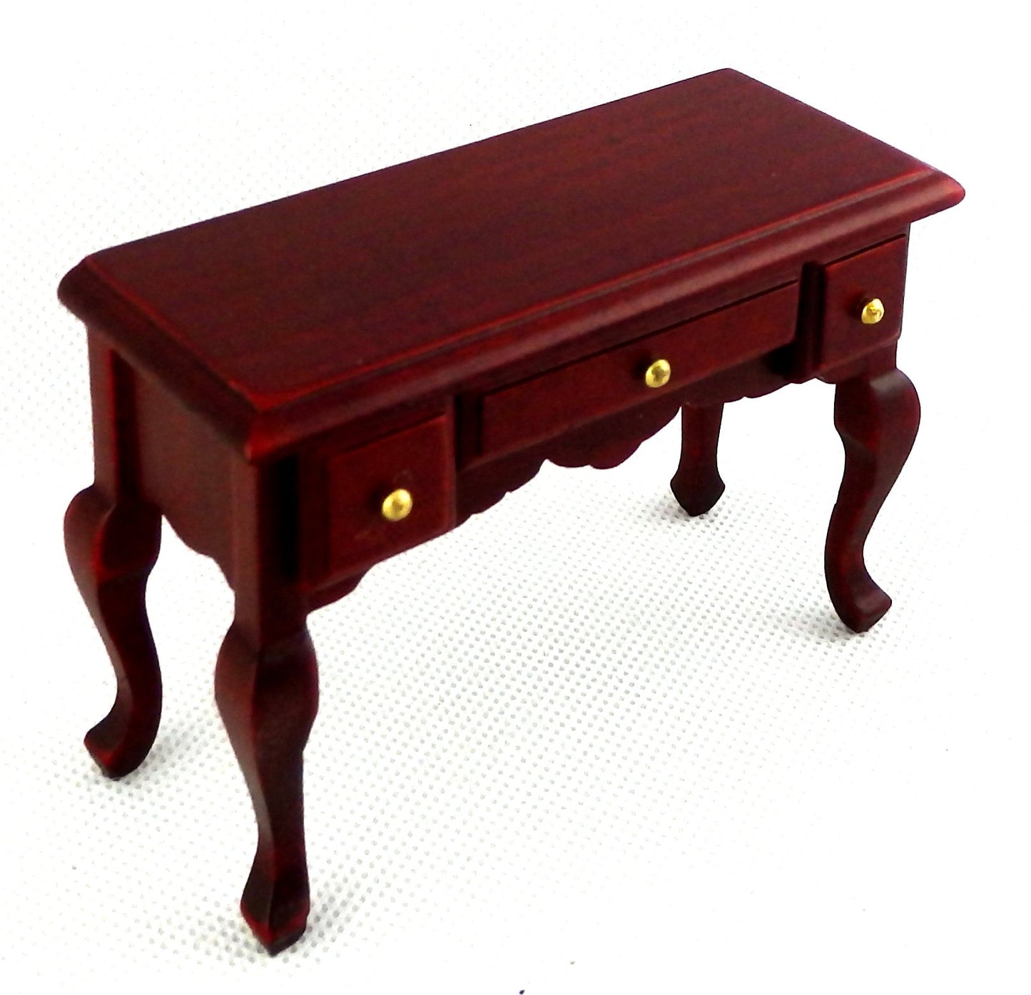 Melody Jane Dolls Houses Mahogany Writing Desk Secretary Table Miniature 1:12 Study Furniture