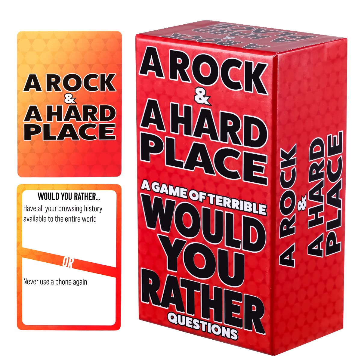 A Rock & A Hard Place Would You Rather - Card Game For Adults Party Card Games For Adults And Family, Party Games For Game Night