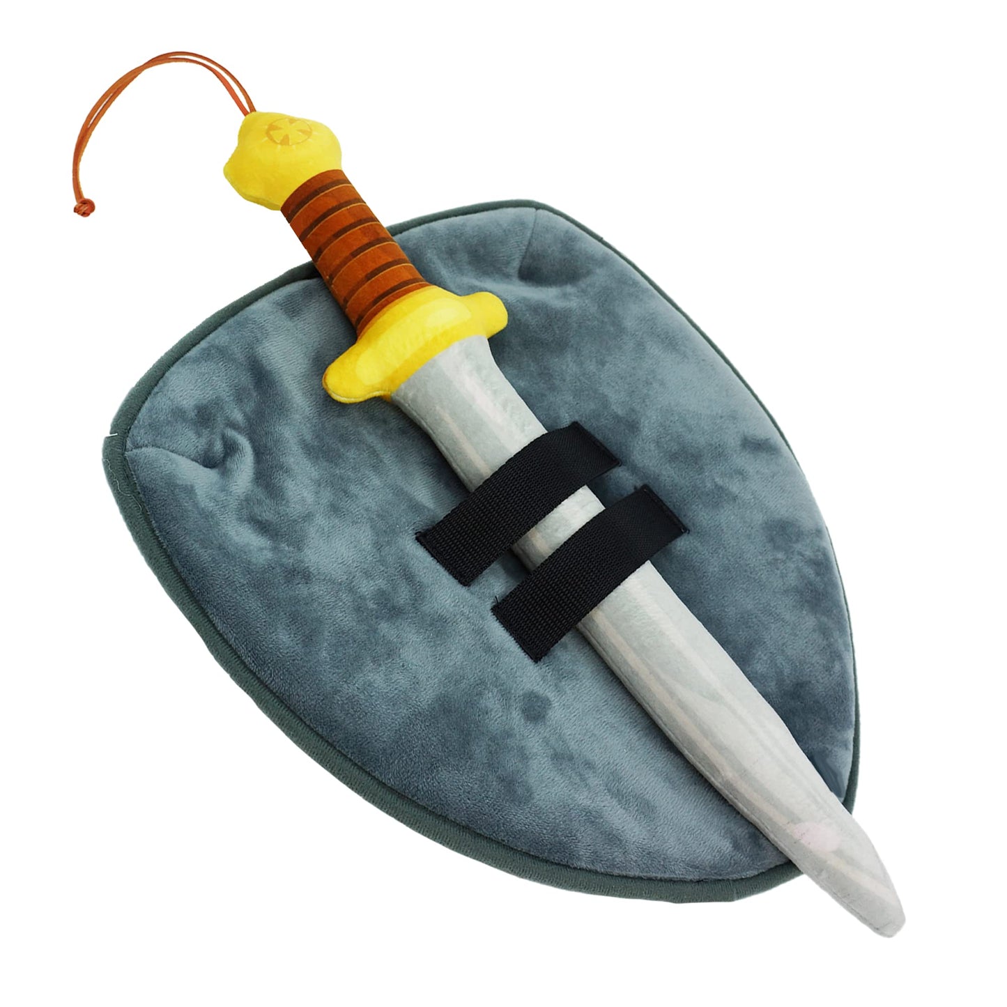 FancyOh! Little Knights decorative replica blade and Shield Playset - Safe Plush Soft Pretend Play - Gifts for Toddlers Kids - Red