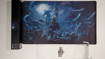 Fantasy North - The Midnight Hour - Tcg Trading Card Game Playmat And Mouse Pad - 24 X 14 Inches - Perfect For Magic Mtg Command