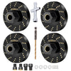 HobbyPark Brass Wheel Weights Spacers Extended Wheel Hex Hubs Offset for TRX4M Upgrades Parts 1/18 RC Crawler (Set of 4)