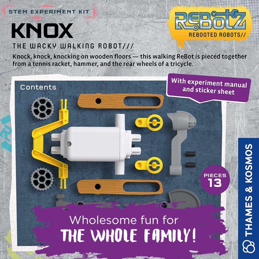 Thames & Kosmos - Rebotz: Knox - The Wacky Walking Robot - Engineering Science Kit - Educational Building Toys - Fun For Kids, Ages 6+ - 552004