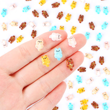 100 Pieces Colorful Tiny Dogs for Dollhouse Miniatures Resin Animals for Crafts Tiny Animals for Fairy Garden Micro Landscaping