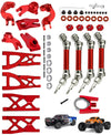 RCMYou Drive Shaft Upgrades for 1/10 ARRMA Vorteks/Granite/Senton 4x4, Red C-Hubs, Steering Blocks & Support