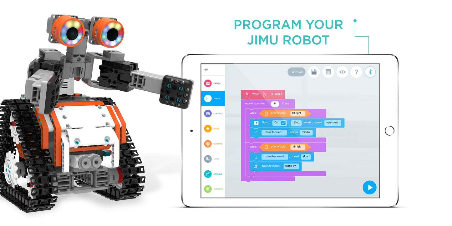UBTECH JIMU Robot Astrobot Series: Cosmos Kit / App-Enabled Building and Coding STEM Learning Kit (387 Parts and Connectors)