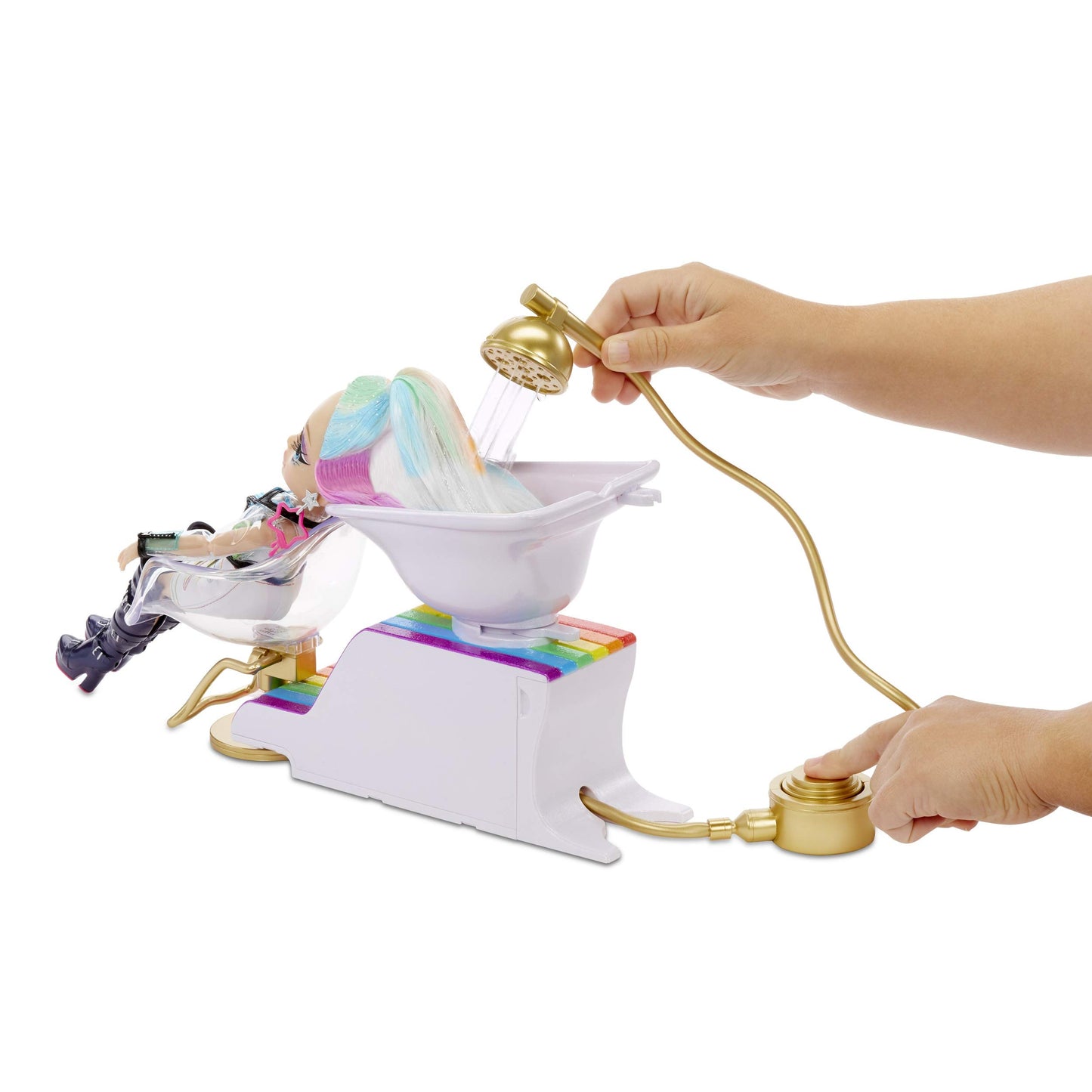 Rainbow High Salon Playset With Rainbow Of Diy Washable Hair Color Foam For Kids And Dolls - Doll Not Included
