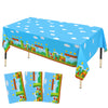 Lecinc 3 PCS Video Games Party Tablecloth, Plastic Video Games Table Cover for Video Games Birthday Party Decorations Supplies,