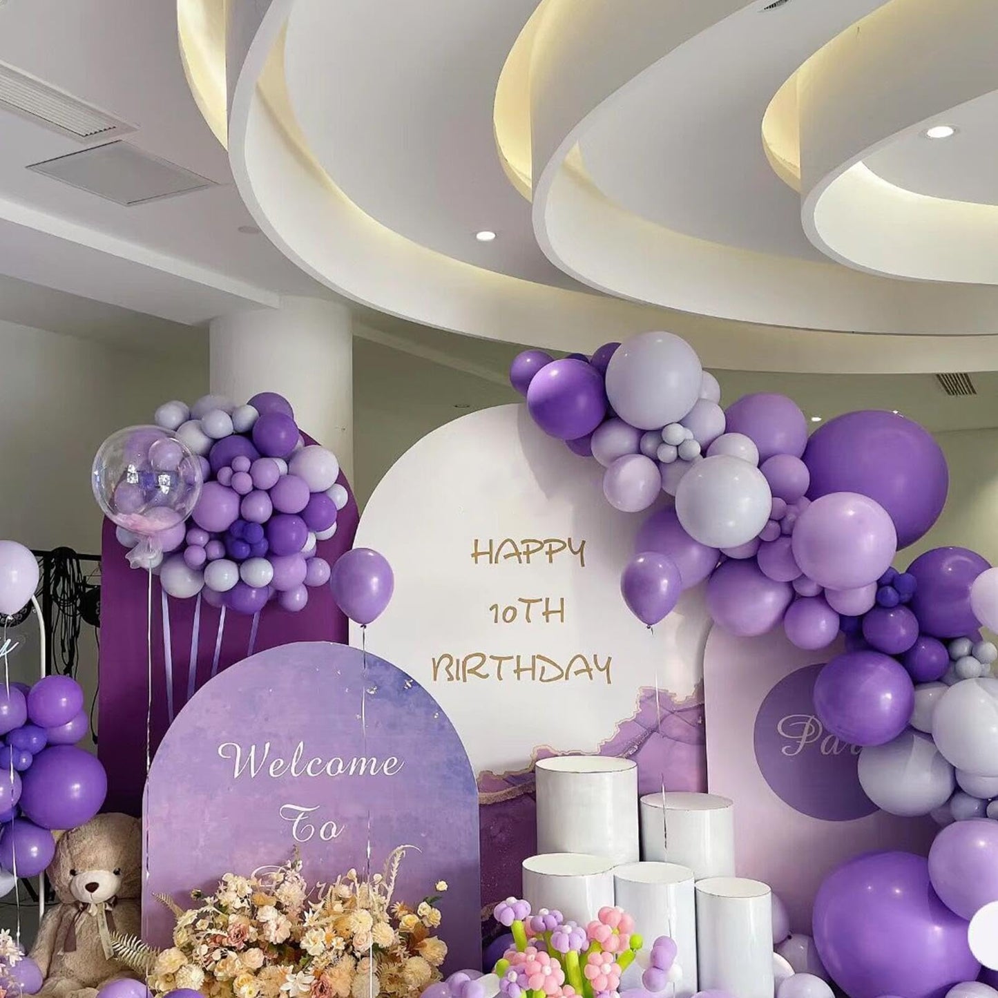 412Pcs Purple Balloons 18 12 10 5 Inch Purple Balloon Garland Arch Kit Different Sizes Matte Latex Balloons For Baby Shower Birt