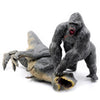 King Kong VS Vastatosaurus Rex Dinosaur Toys with Realistic Rock Action Figure Rampage Gorilla Fight Tarbosaurus Animal Figurine