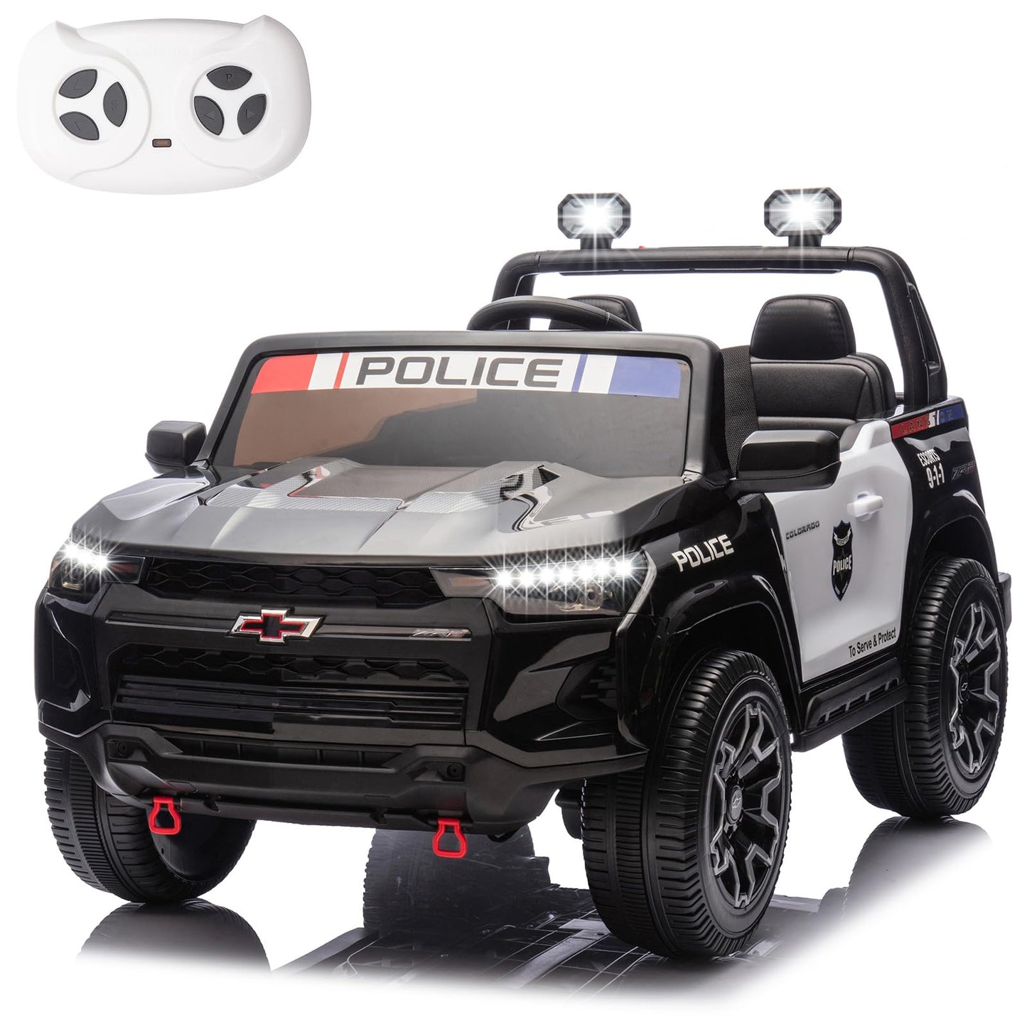 POSTACK 24 Volt Ride on Toys with Parental Remote, 4WD Battery Powered Electric Power 4 Wheels for Toddlers, Kids Ride on UTV Tr