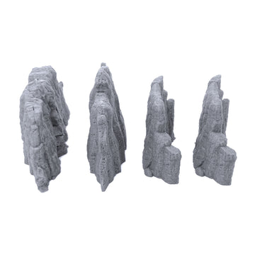 Endertoys Volcanic Rock Wall Set A, 3D Printed Tabletop Rpg Scenery And Wargame Terrain For 28Mm Miniatures