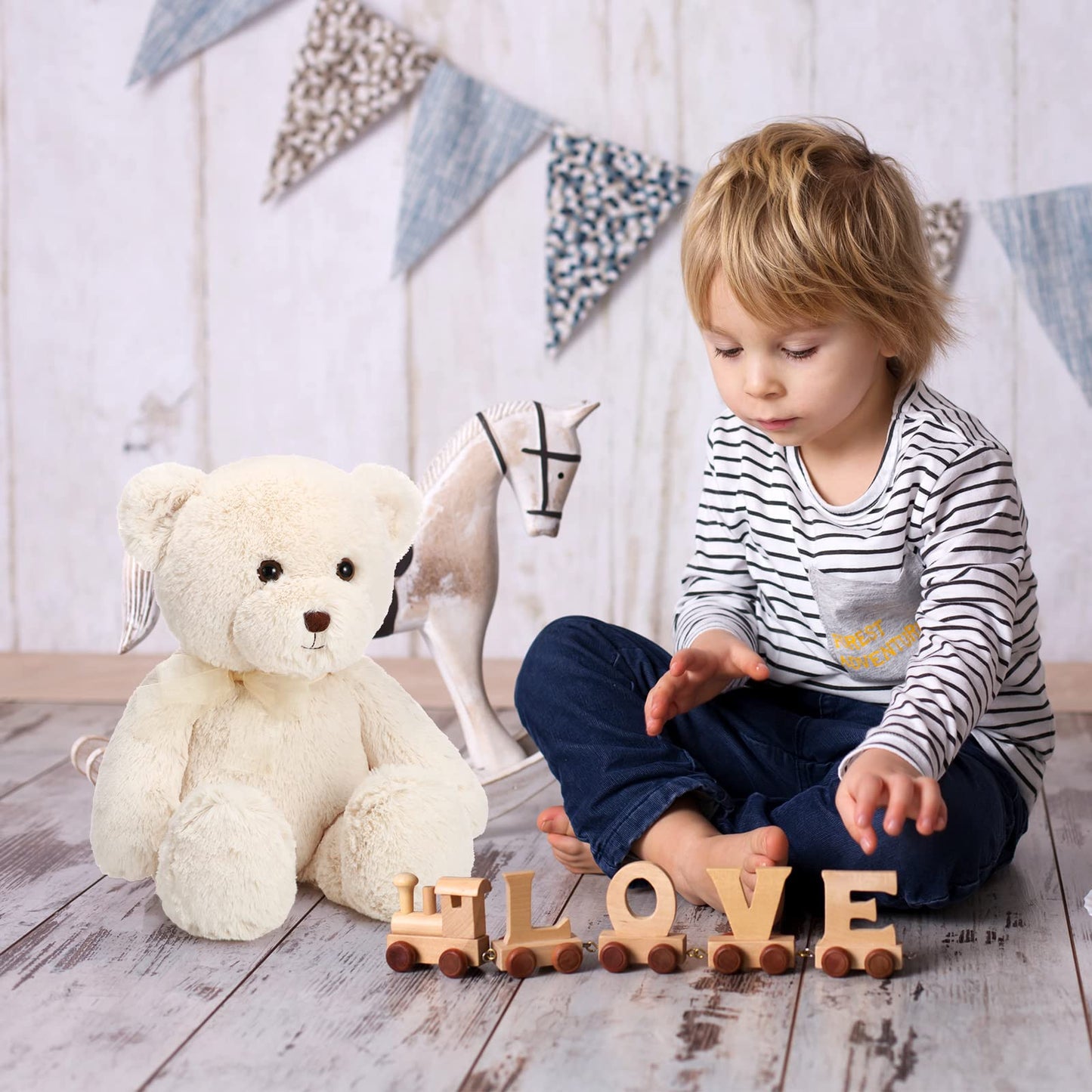 Hydren 2 Pack Plush Bear Stuffed Animals 18 Inch Cute Stuffed Bear Cuddly Bears Plush For Graduation Children'S Day Birthday Bab
