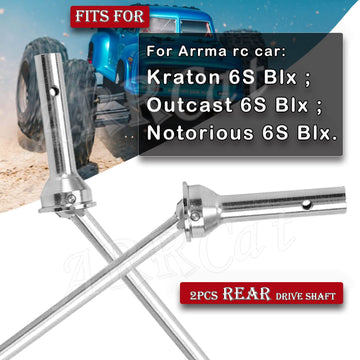 Rear Drive Shaft Upgrades Part for Arrma 1/8 Kraton 6S BLX Outcast 6S BLX Notorious 6S BLX,ARRCat 2pcs Drive Shaft Upgrades Part