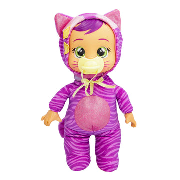 Cry Babies Tiny Cuddles Halloween Katie - 9 Baby Dolls, Cries Real Tears, Purple and Pink Cat Themed Pajamas