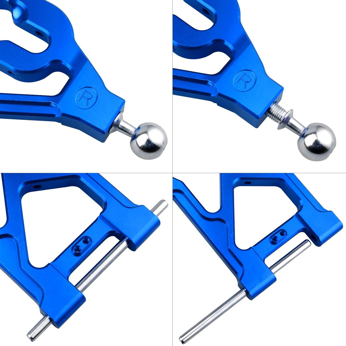 Gohobby Aluminum Front Lower Suspension Arms For Arrma Kraton 8S Blx 1/5 Scale Rc Truck (1 Pair), Replaces Ara330589 (Red)