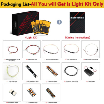 Brickbling Led Light Compatible With Lego Tranquil Garden 10315 Building Set (Lights Only), Creative Lighting Compatible With Le