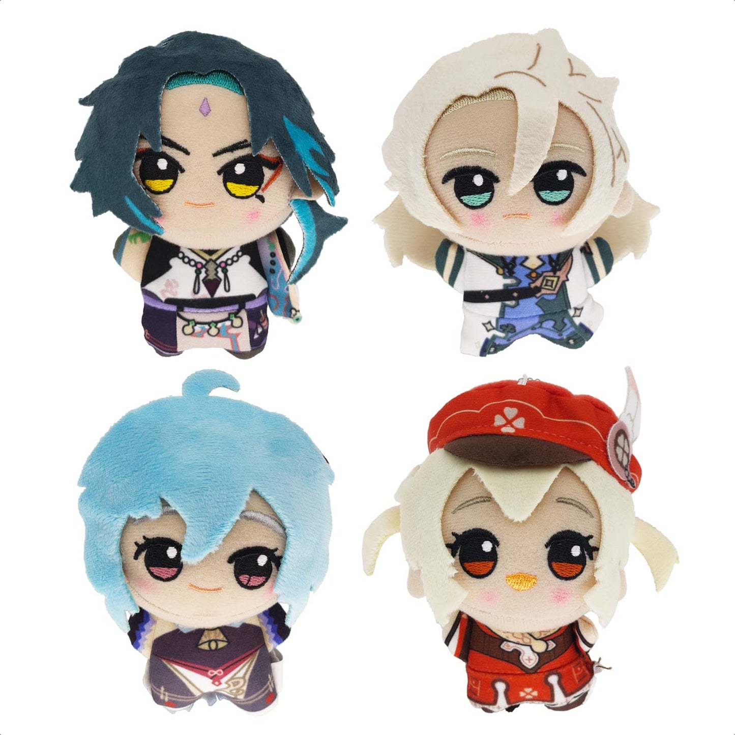 Kooliya Small Size Genshin Impact Figure Plush Doll - Klee (4 Inch), Keychain Anime Figure Soft Stuffed Gift For Game Fans (Klee
