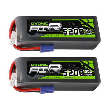 OVONIC Lipo Battery 5200mAh 50C 22.2V 6S RC Battery with EC5 Connector for RC Plane DJI Quadcopter RC Airplane RC Helicopter RC