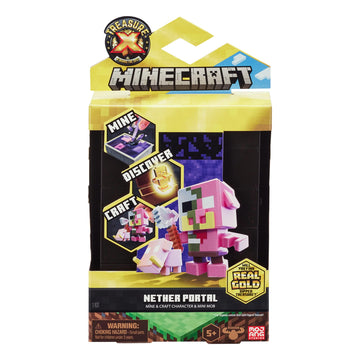 Treasure X Minecraft. Mine & Craft Character and Mini Mob. Mine Discover & Craft with 15 Levels of Adventure. Find one of 3 Character Pairs. Will You find The Real Gold Dipped Treasure?
