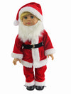 American Fashion World Santa Claus Christmas Outfit for 18-Inch Dolls | enhanced Quality & Trendy Design | Dolls Clothes | Outfit Fashions for Dolls for Popular Brands