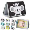 Tummy Time Toys High Contrast Baby Book. Fun, Interactive Crinkle Books for Babies with Baby Tummy Time Mirror & Soft Koala Teet