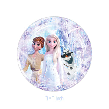40Pcs Frozen Birthday Party Supplies, include 20 Plates and 20 Napkins, Frozen Birthday Party Decorations