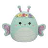 Squishmallows Original 8-Inch Plush - Reina Green Butterfly with Flower Crown, Soft Polyester Toy, Model SQER00879