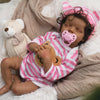 Jirachi Realistic Reborn Baby Dolls, Silicone Soft Body Real Life Baby Girl, Black Lifelike Reborn Babies With Feeding Kit & Gift Box For Kids Age 3+
