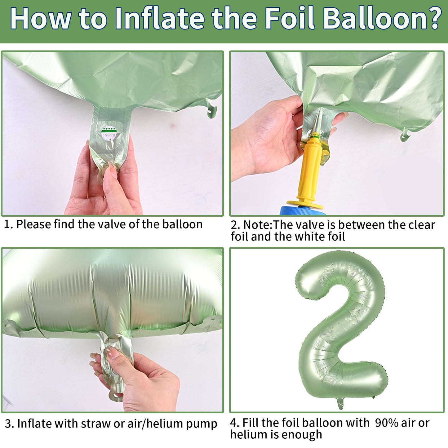 Biapian 40 Inch Sage Green Number 21 Balloons, Large Foil Number 2 & 1 Balloons With 18'' Olive Green Heart Balloon For 21St Yea