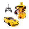 Family Smiles Kids Transforming Robot RC Car Toys for Boys 8-13 Remote Control Gift Yellow