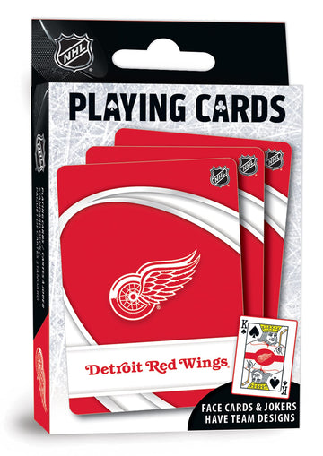 MasterPieces Family Games - NHL Detroit Red Wings Playing Cards - Officially Licensed Playing Card Deck For Adults, Kids, And Fa