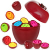 FQKIOMY Apple Toy,Montessori Educational Learning Number Matching & Color Sorting Toys for Toddlers 1-3,Fine Motor Shape Puzzle