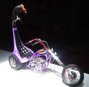 Atlantis AMCM224 King Chopper II Trike Model - Purple Plastic, 15" Long, 13" Tall Building Kit