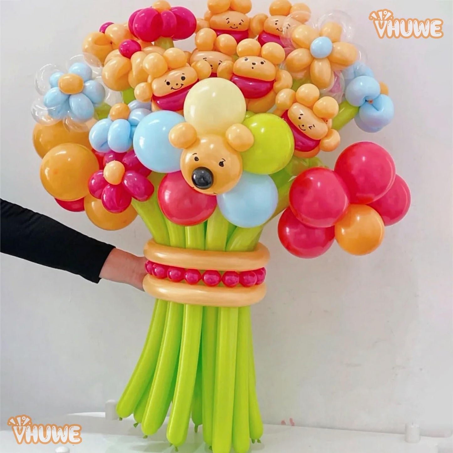 260 Balloons Lemon Yellow, Thickened 100 Pack Long Balloons Twisting Skinny Magic Balloons For Balloon Arch Animals Clown Kids B