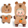 AICase for Labubu Clothes/for Labubu Outfits Capybara Clothes Set for 17cm Lububu Doll 2 Piece Set Hat Overalls Clothing for LA BUBU Boys Stylish Adorable Dolls Clothes Accessories (No Doll)
