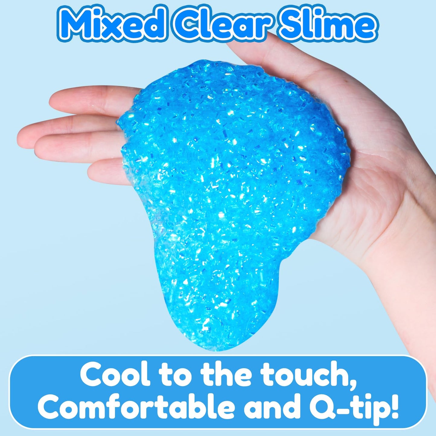 Crunchy Blue Slime(7 oz) Blueberry Crystal Bingsu Slime Soft and Non-Sticky Party Favors Classroom Reward Birthday Gift Food Toys for Kids Girl Boys