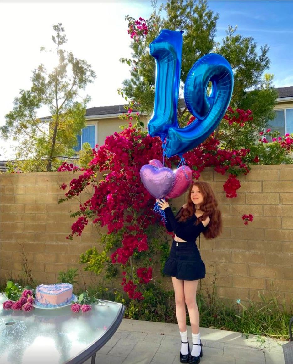 Jumbo Navy Blue Number 1 Balloon 40 Inch, Mylar Foil Number One Balloons For Boy Girl 1St 1 11 21 31 41 51 81 Birthday Party, Gi