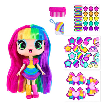Decora Girlz 5'' Collectible Dolls, 8 Surprises To Unbox, Fun Fashions & Stickers, 9 To Collect